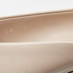 Dior Pink Leather Square Peep Toe Platform Pumps Size 38.5