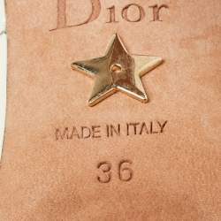 Dior Off White Patent Leather J'adior Slingback Pumps Size 36