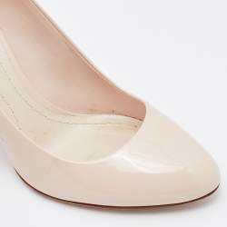 Dior Pink Cannage Patent Leather Block Heel Pumps Size 37