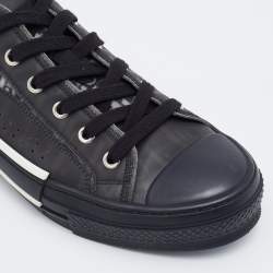 Pre Owned Dior Black Oblique Mesh and Rubber B23 Low Top Sneakers Size 41