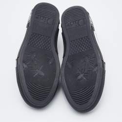 Pre Owned Dior Black Oblique Mesh and Rubber B23 Low Top Sneakers Size 41