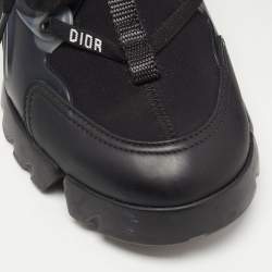Dior Black Neoprene and Leather D-Connect Sneakers Size 37.5