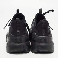 Dior Black Neoprene and Leather D-Connect Sneakers Size 37.5
