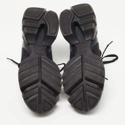 Dior Black Neoprene and Leather D-Connect Sneakers Size 37.5