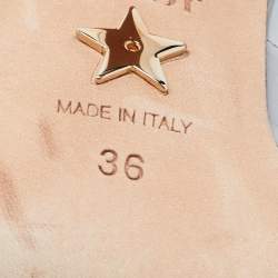 Pre Owned Dior Grey Patent Leather Bow Slingback Pumps Size 36