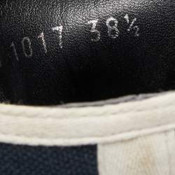 Pre Owned Dior Navy Blue Canvas Dior Walk'n'dior High Top Sneakers Size 38.5