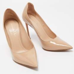 Dior Beige Patent Leather Pointed Toe Pumps Size 36