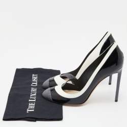 Pre Owned حذاء كعب عالي ديور جلد ثعبان وجلد متعدد الألوان غطاء مقدمة مقاس 38.5