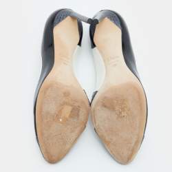 Pre Owned حذاء كعب عالي ديور جلد ثعبان وجلد متعدد الألوان غطاء مقدمة مقاس 38.5