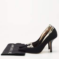 Pre Owned Dior Black Fabric J'adior Pointed Toe Pumps Size 39