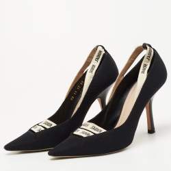 Pre Owned Dior Black Fabric J'adior Pointed Toe Pumps Size 39