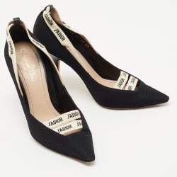 Pre Owned Dior Black Fabric J'adior Pointed Toe Pumps Size 39