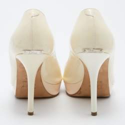 Pre Owned Dior Beige Patent Leather Miss Dior Pumps Size 40.5