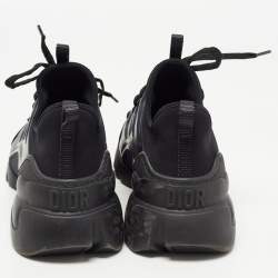 Dior Black Fabric and PVC D-Connect Low Top Sneakers Size 38