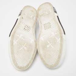 Pre Owned Dior White/Grey Oblique Mesh and Rubber B23 Low Top Sneakers Size 39