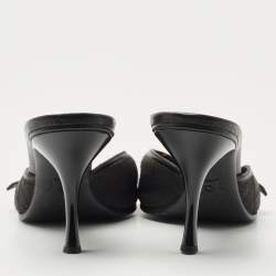 Dior Black Denim Slide Sandals Size 39