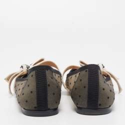 Dior Black Mesh Miss J'adior Ballet Flats Size 38
