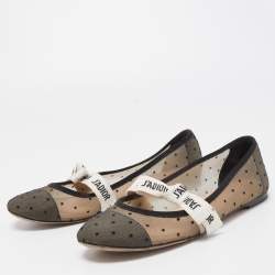 Dior Black Mesh Miss J'adior Ballet Flats Size 38