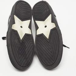 Pre Owned Dior Black Leather and Suede Low Top Sneakers Size 38