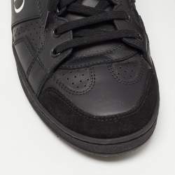 Pre Owned Dior Black Leather and Suede Low Top Sneakers Size 38