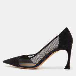 Dior Black Suede and Mesh Songe Pumps Size 38
