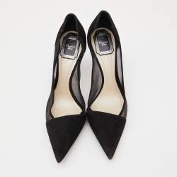 Dior Black Suede and Mesh Songe Pumps Size 38