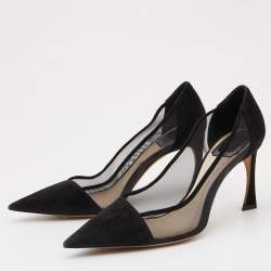 Dior Black Suede and Mesh Songe Pumps Size 38