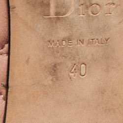 Dior Pink Cannage Leather Bow Ballet Flats Size 40