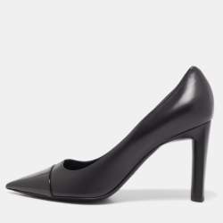 Dior Black Leather Pointed Cap Toe Pumps Size 40