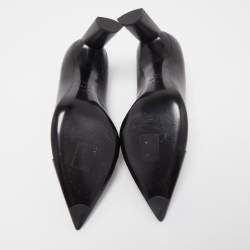 Dior Black Leather Pointed Cap Toe Pumps Size 40