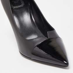 Dior Black Leather Pointed Cap Toe Pumps Size 40