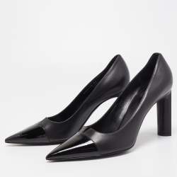 Dior Black Leather Pointed Cap Toe Pumps Size 40