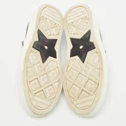 Pre Owned Dior Navy Blue Canvas and Leather Walk'n'Dior  Sneakers Size 38