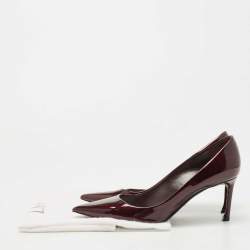 Dior Metallic Patent Leather Pointed Toe Pumps Size 39