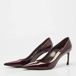Dior Metallic Patent Leather Pointed Toe Pumps Size 39