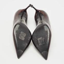 Dior Metallic Patent Leather Pointed Toe Pumps Size 39