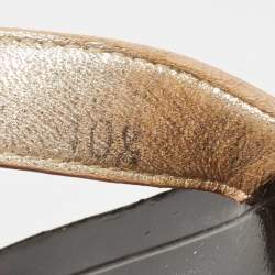 Dior Silver Leather Flat Slides Size 40.5 