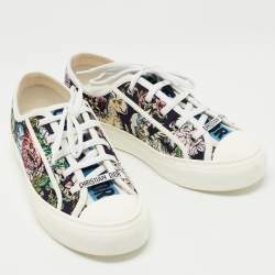 Dior Multicolor Canvas Walk'n'Dior Sneakers Size 37.5