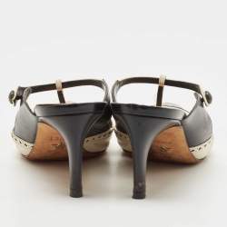 Dior Black/White Leather Spectadior Mules Size 40