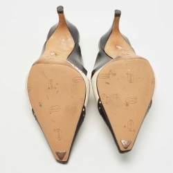 Dior Black/White Leather Spectadior Mules Size 40