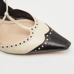 Dior Black/White Leather Spectadior Mules Size 40