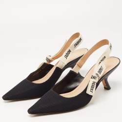 Pre Owned Dior Black Fabric  J'adior Slingback Pumps Size 36.5