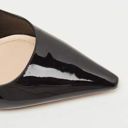 Dior Black Patent Leather Jadior Slingback Pumps Size 40