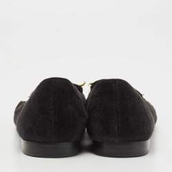 Dior Black Suede Embellished Smoking Slippers Size 37.5