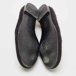 Dior Black Suede Embellished Smoking Slippers Size 37.5