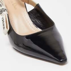Dior Black Patent J'adior Slingback Pumps Size 39