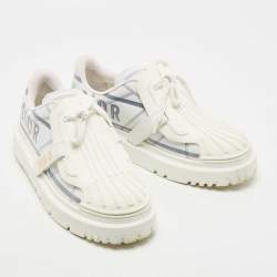 Dior White Rubber and Technical Mesh Dior ID Sneakers Size 41