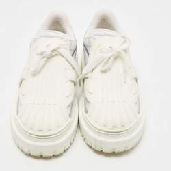 Dior White Rubber and Technical Mesh Dior ID Sneakers Size 41