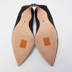 Pre Owned Dior Black Suede D-Butterfly Pumps Size 40