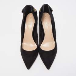 Pre Owned Dior Black Suede D-Butterfly Pumps Size 40